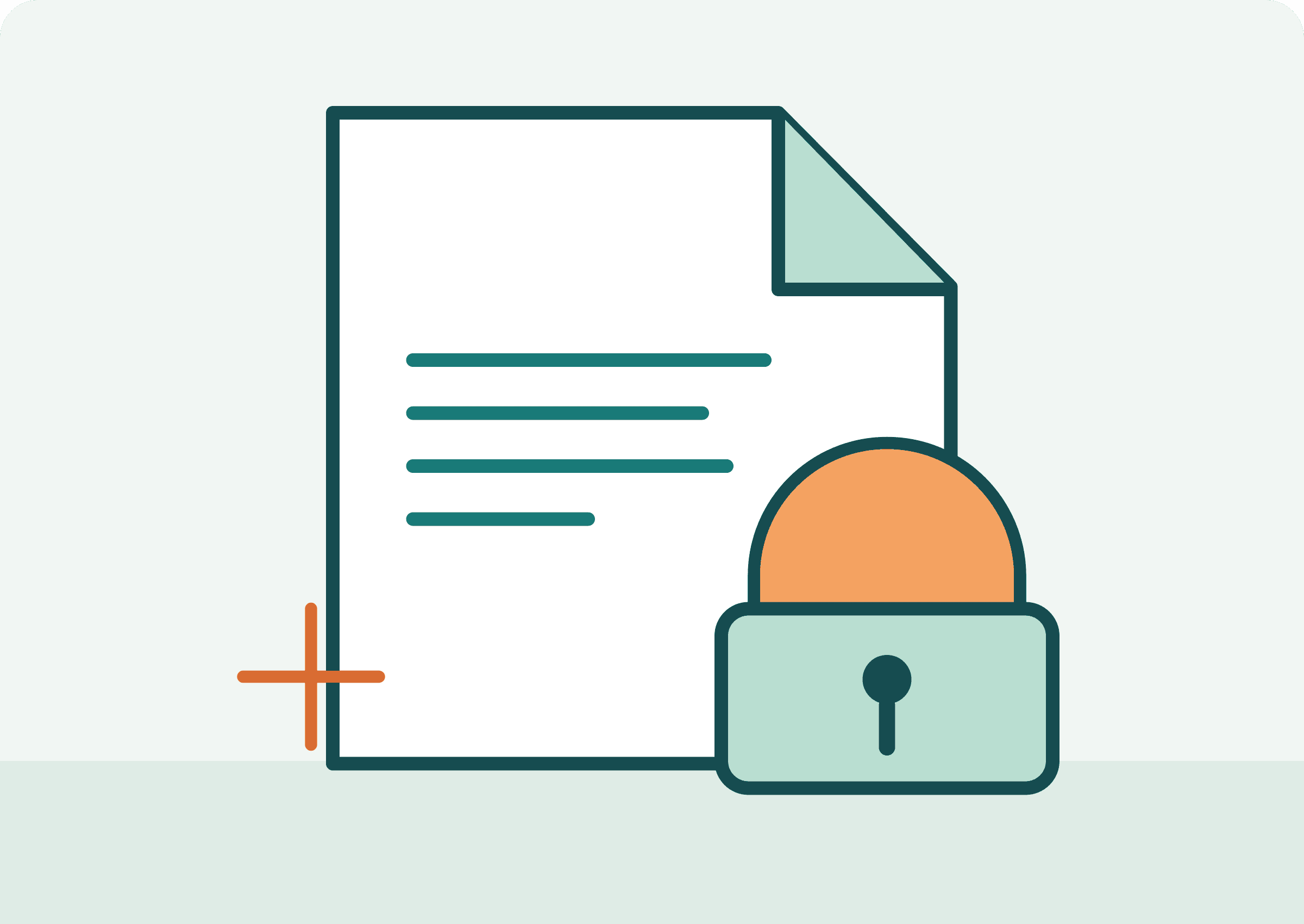 Illustration of a protected document